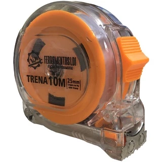 Trena Manual Reforçada 10 Metros 10mx25mm com Trava Ferramentas LDI