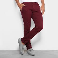 Calça hot sale vermelho vinho