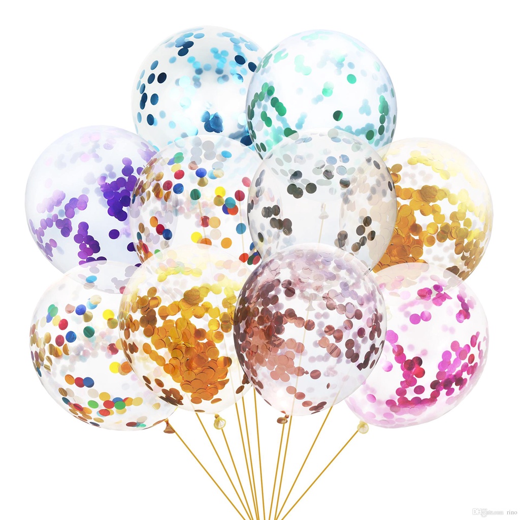 Balão Transparente com Confete Sortido - 6 balões - Bubble Promoção ...