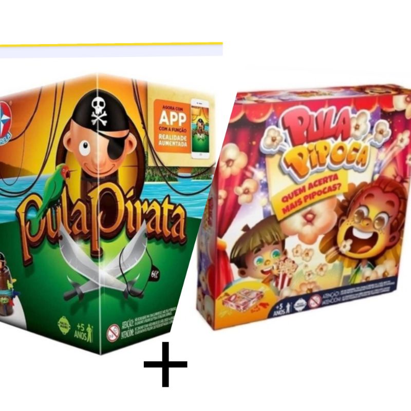 Kit Jogos de Tabuleiro Pula Macaco + Pula Pirata + Pula Pipoca - Estrela -  PRODUTO ORIGINAL