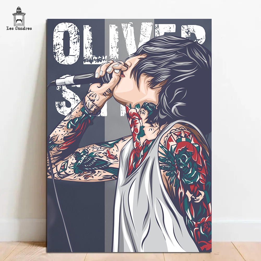Placa Quadro Decorativo Bring Me The Horizon em MDF 28x20cm