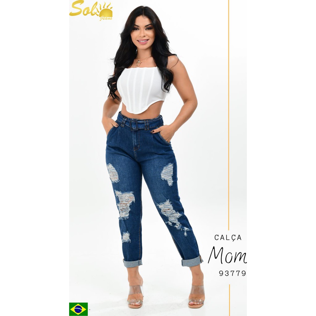 Calça sol sales jeans feminina