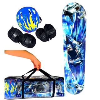Kit Skate Completo com proteção Radical Iniciante e Semi profissional Capacete Cotoveleira Joelheira , infantil, adolescente e adulto Unissex