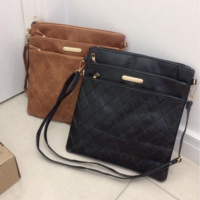 Bolsas feminino transversal tiracola com 3 zíper/ Modelos simple Promoção