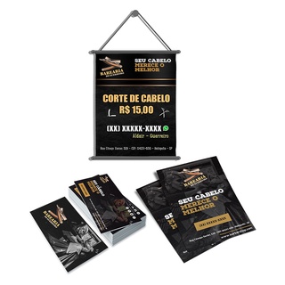 Combo de Produtos Merchandising Minha Barbearia Starter