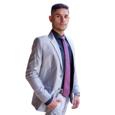 Terno Poliviscose Prata Encerado de Luxo -Paleto + Calça + Mega Promoção "ENVIO IMEDIATO"