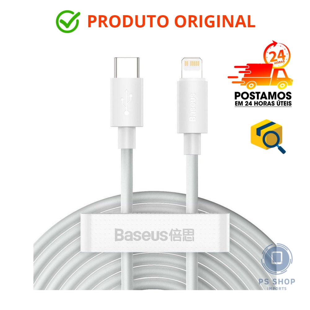 Cabo Usb-c Lightning Baseus Turbo Pd 20w iPhone 11 E 12 1,5m | Shopee ...