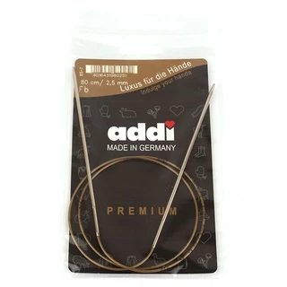 Addi Agulha De Tricô Circular De Alumínio Premium 80cm Comprimento 2mm A 10mm