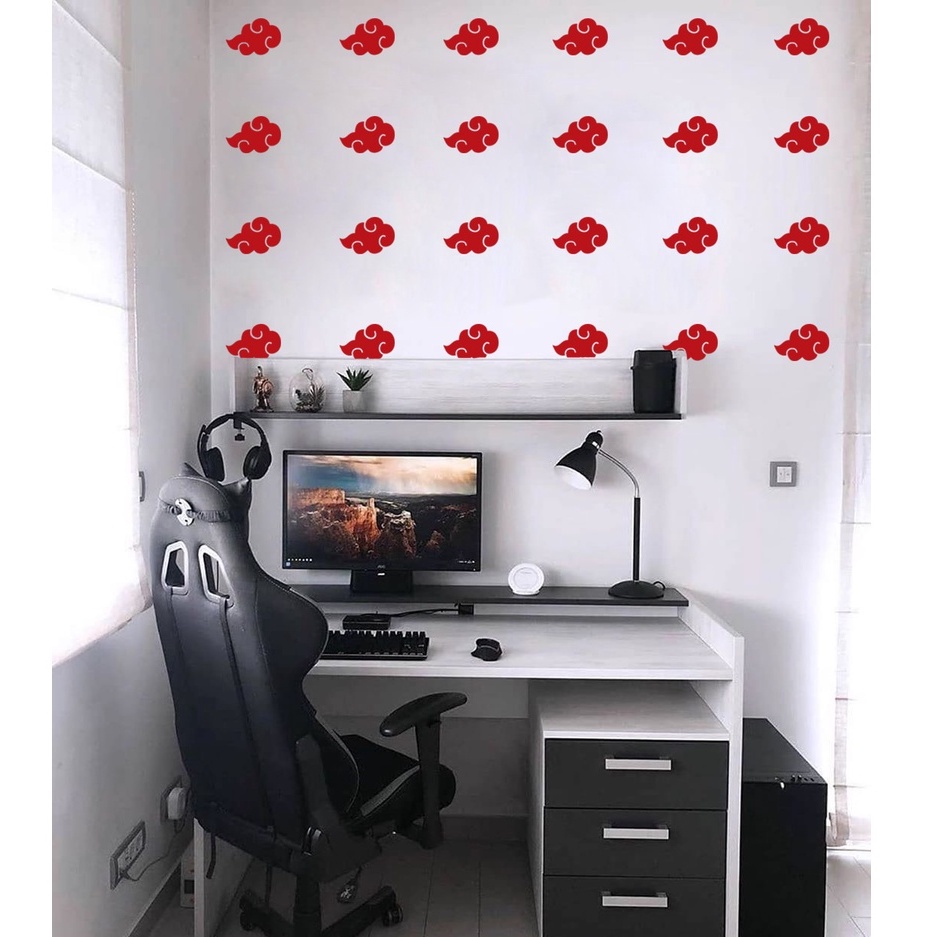 Quadro decorativo emoldurado Akatsuki Nuvem Vermelha Naruto Arte para  quarto sala em Promoção na Americanas