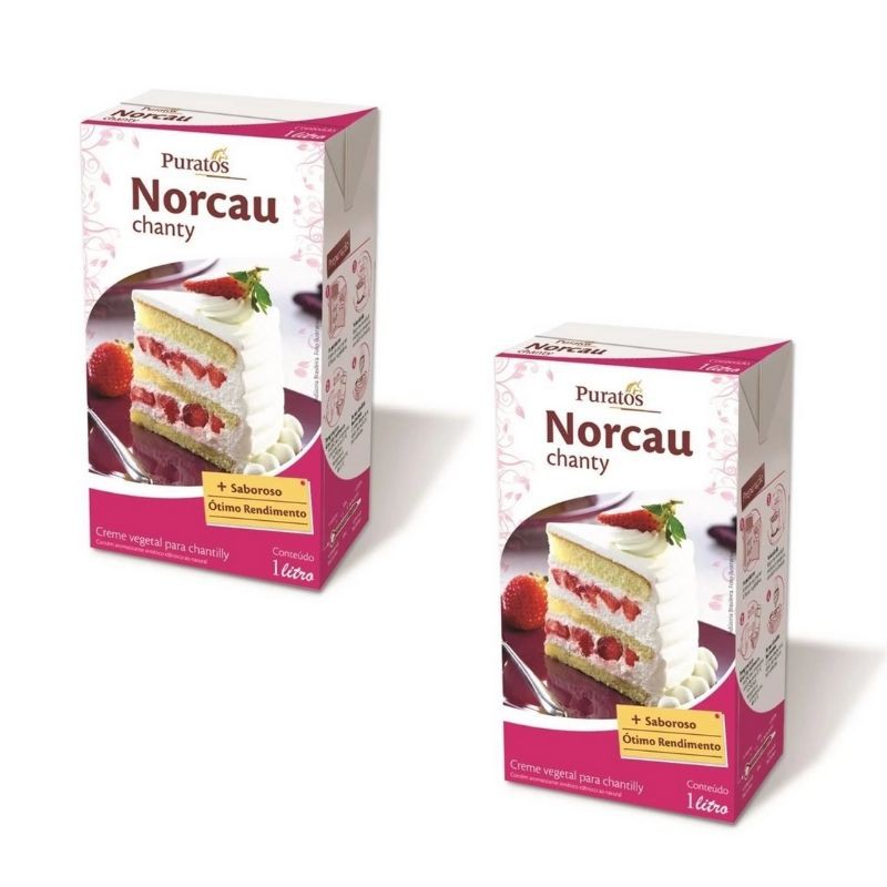 Chantilly Norcau Puratos 1L Para Bolo - Kit 6 Unidades - Embaleme