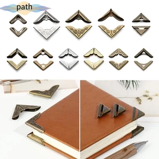 PATH 4Pcs DIY Livro Canto Protetor Menus Álbum De Fotos Cantos Metálicos Capa Artesanato Retro Decoração De Recortes Acessórios