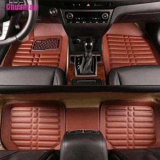 [Chuan] 5Pcs/set universal Café Cor Do Carro Tapetes De Couro Piso