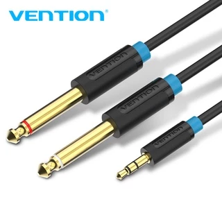 Vention Cabo De Áudio Estéreo De 3.5 Mm A 6.35 3.5 1/8 " TRS 4 " TS Mono Y-Cable Splitter Cord Para Alto-Falantes iPhone
