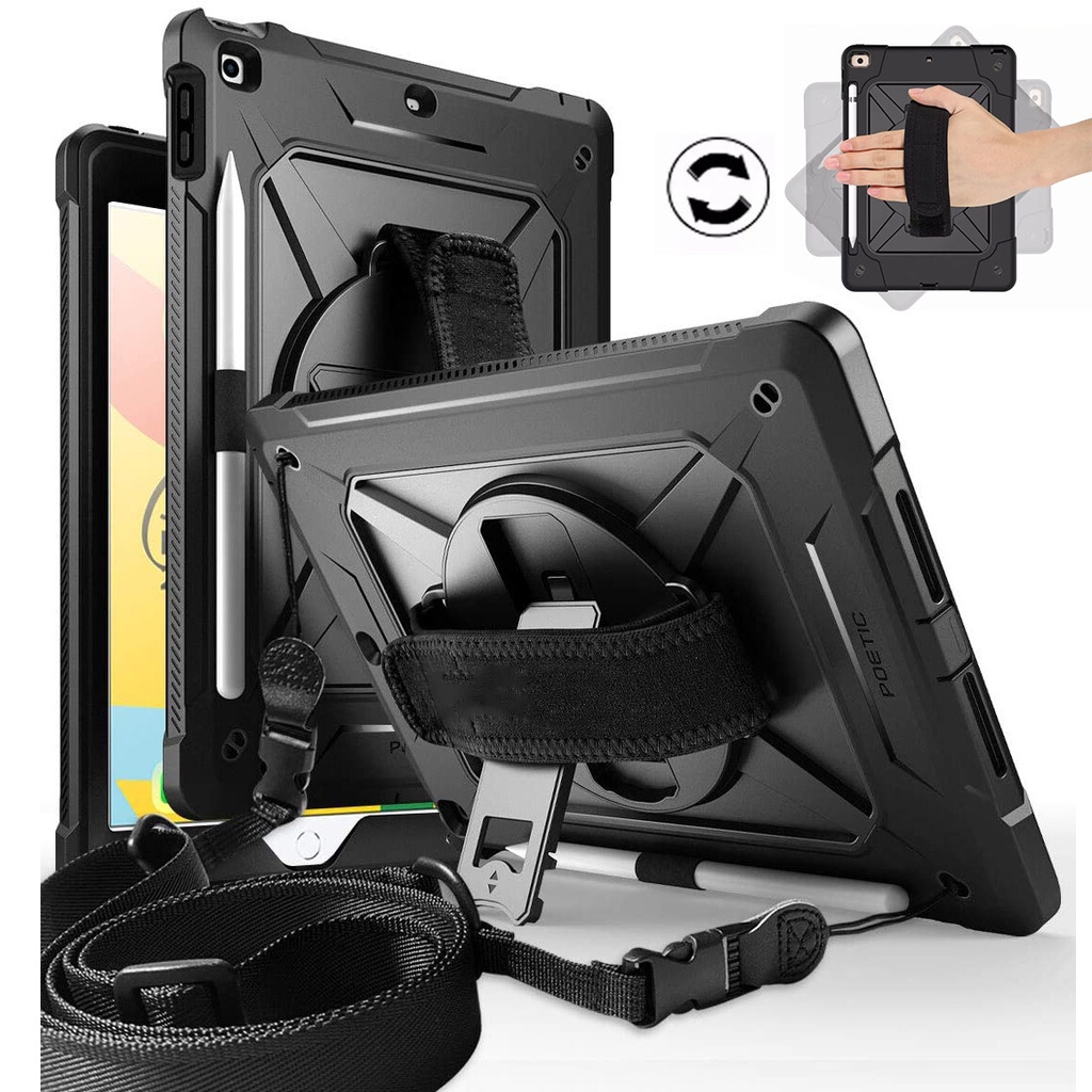 Custodia Antiurto Gorilla Tech Per IPad 10.2/10.5/11/12.9 Con Supporto Pencil, Nero