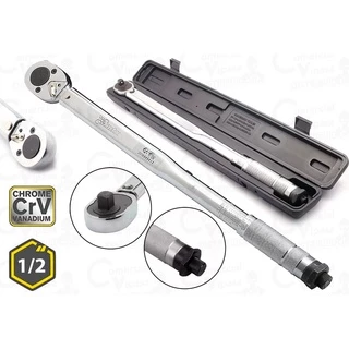 Torquimetro De Estalo 2.8 A 21kg Reversível 210Nm Encaixe 1/2Pol. Cromo Vanádio Profissional Torque