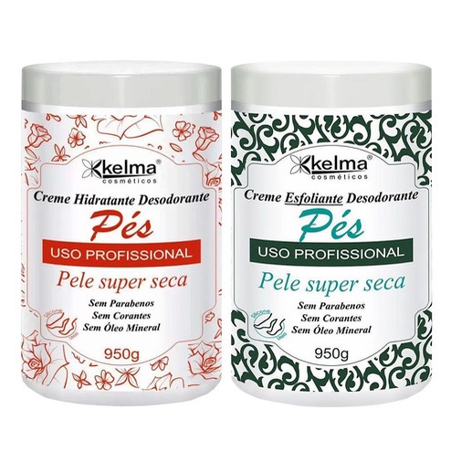 Kit Creme Para Os Pés Kelma (esfoliante + Hidratante) 950g