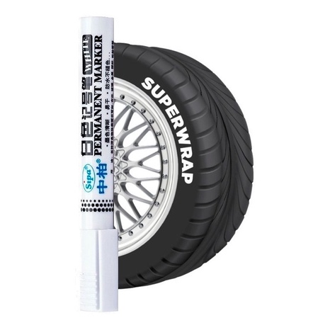 Marcador de pneu branco e conjunto de caneta de correção preta universal à  prova d'água permanente à base de óleo Marcadores de tinta para pneu de  carro Pneu de borracha para equipamento