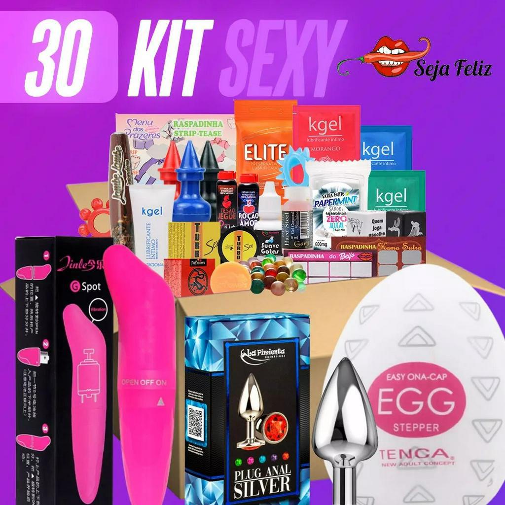 Kit Sexshop 30 Produtos Com Plug Anal Vibrador Ponto G Shopee Brasil 8656
