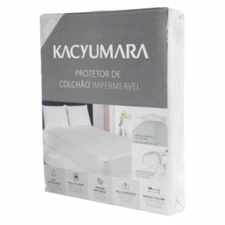 Protetor De Colchão Queen Impermeável 100% Algodão Kacyumara hidrorrepelente capa