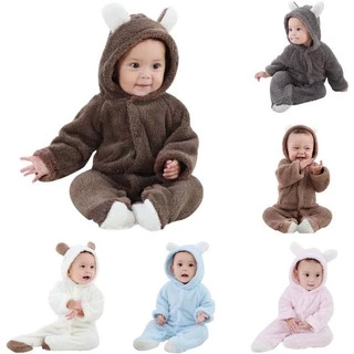 Winter Baby Rompers Baby Boy Girls Clothes Cotton Newborn Toddler Clothes Infant Jumpsuits Warm Clothing