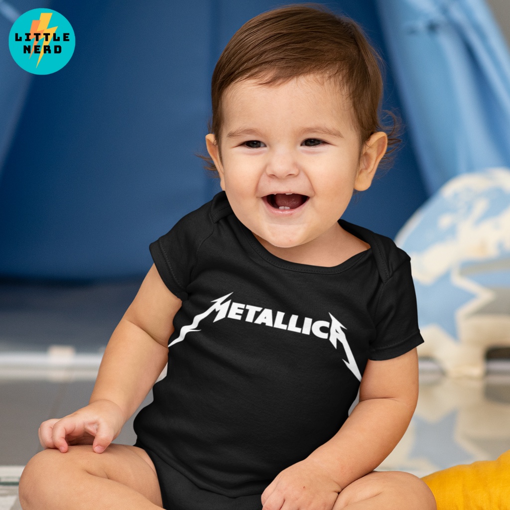 Body Infantil Bebê Rock Banda - Metallica