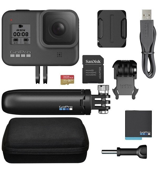 Câmera Gopro Hero 8 Black Bundle Kit Completo | Shopee Brasil