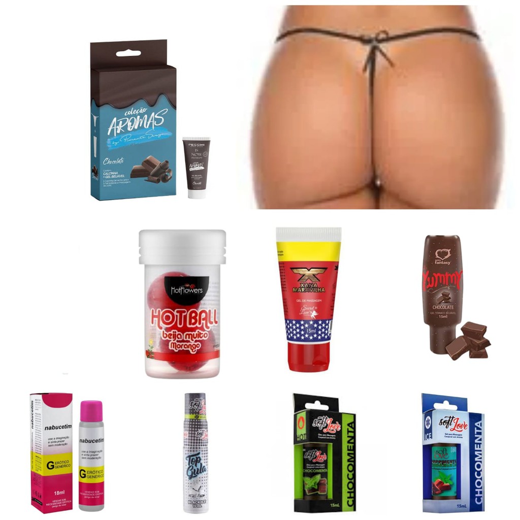 Kit Sexo Oral Perfeito 8 Itens Orgasmo Boquete Top Vendas!!