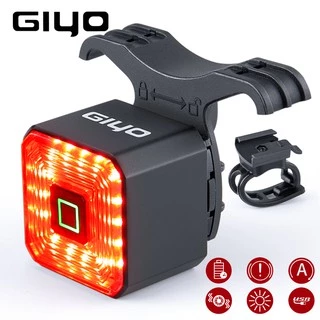 Giyo Inteligente Bicicleta Luz Traseira Do Faro @ @ Lim Traseiro Acessórios Da Bicicleta Auto On / Off Usb Recarregável Parar Sinal De Freio Lâmpada Led Lanterna De Segurança