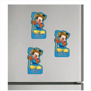 Imã Personalizado Mickey Fazendeiro aniversário