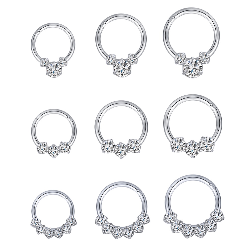 Piercing Lèvre 16G En Argent 925 - Labret 6/8/10/12mm - Pour Cartilage, Tragus, Nez - Avec CZ