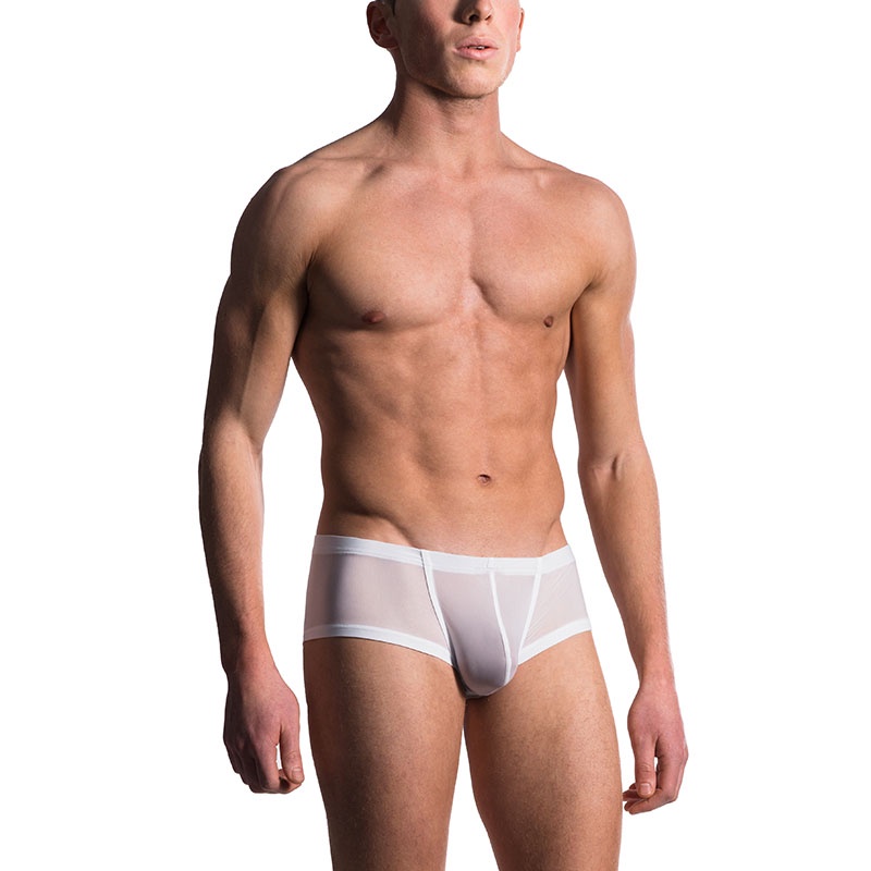 Cuecas Masculinas Boxser Sexy Elástico Transparente Respirável