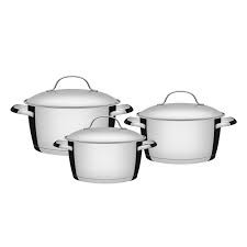 Conjunto de Panelas Aço Inox 3 Peças Allegra Tramontina