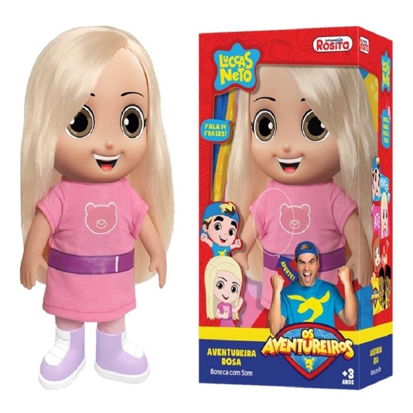Boneca Jessi Aventureira Rosa Luccas Neto Fala 14 Frases | Shopee Brasil