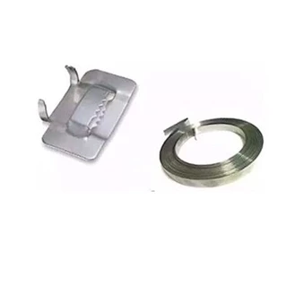 FITA 3/4 AÇO GALVANIZADO 25MTS + 50 FECHO FUSIMEC DENTADO