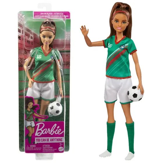 Barbie lança boneca jogadora de futebol