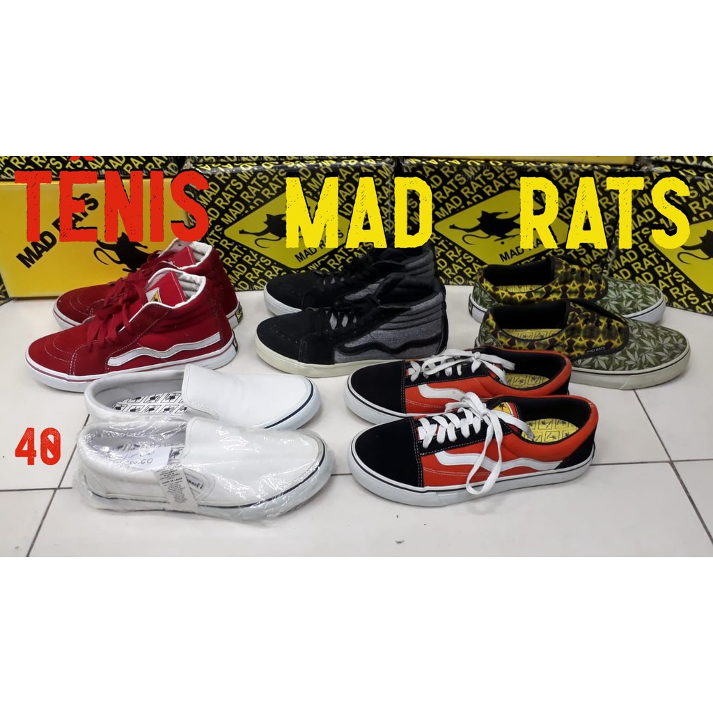 Tênis Mad Rats Slip On Quadriculado - Tou na moda