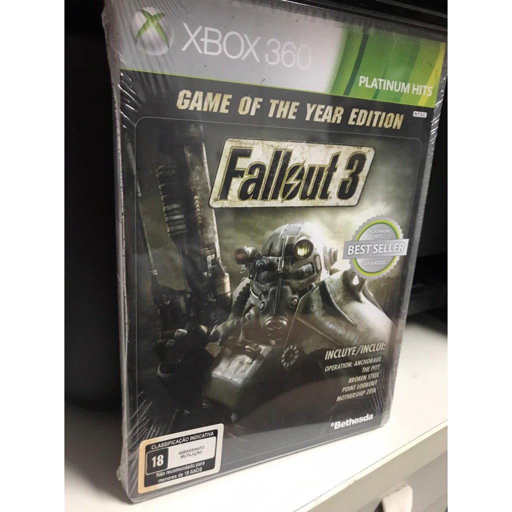 Jogo Fallout 3 XBOX 360 platinum hits game of the year