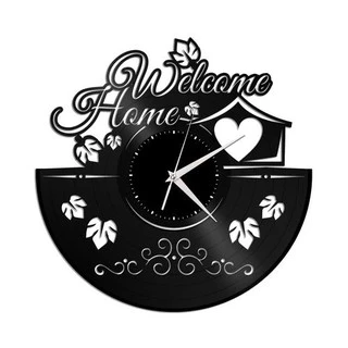 Lar Doce Lar 05 - Relógio Disco De Vinil Decoração