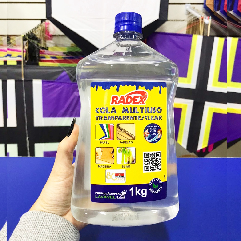 Cola Radex Transparente Multiuso para Papel Papelão Madeira | Shopee Brasil