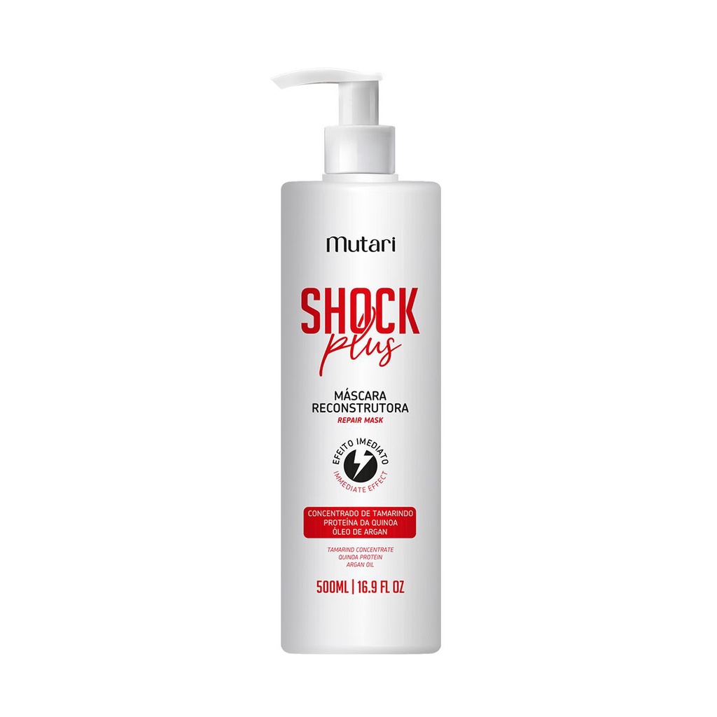 Máscara Mutari Reconstrutora Mutari Shock Plus 500ml | Shopee Brasil
