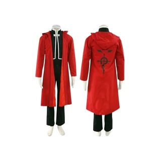 Manto Sobretudo Edward Elric Fullmetal Alchemist Corrente De Aço Vermelho Personagem De Anime Mangá Ótima Fantasia Geek Produtos Cosplay Traje