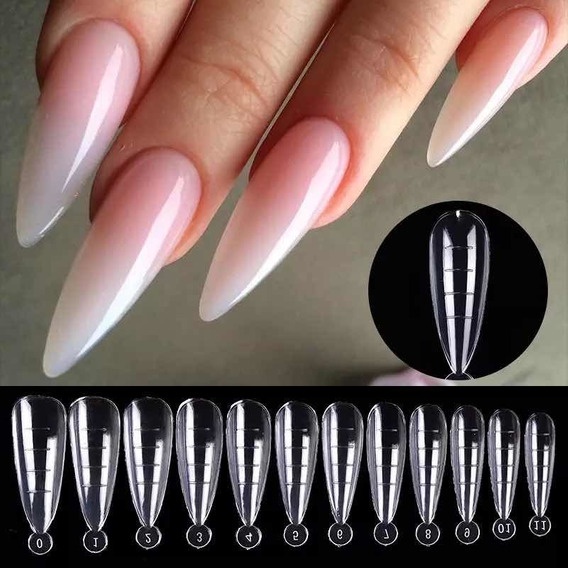 Molde F1 Modelos Stiletto Unhas Manicure 100 Un Shine