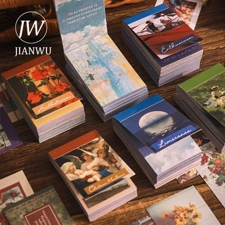 JIANWU 50 Peças Adesivo De Arte Retrô Em Relevo Para Livro/Scrapbooking/DIY/Crividade/Não Irritam/Bujo Journal