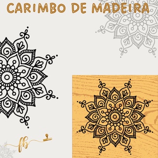 carimbo flor de lótus - Fazendo Arte Carimbaria