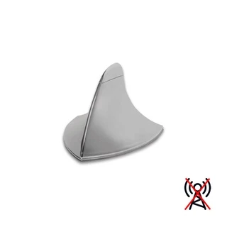Antena Decorativa Haste Tubarão Universal Para Meio do Teto Carro Toda Cromada Sem Led