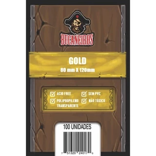 Sleeves Padrão Gold Transparente - Bucaneiros - Dixit - 100u (80x120)