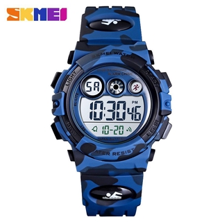 SKMEI 1547 Relógio com Design de Visor Esportivo/ à Prova d’Água 50m/ LED Colorido/ Relógio com Alarme/ Infantil