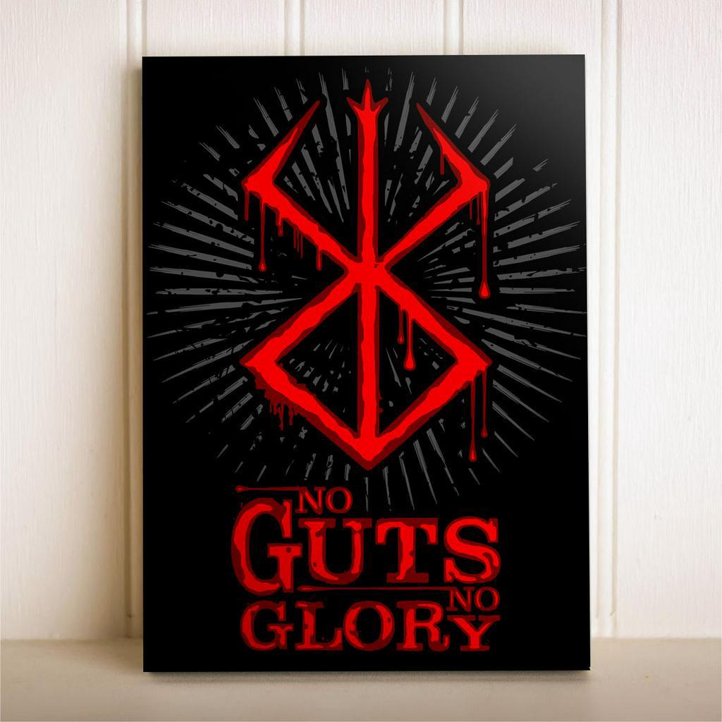 Placa Decorativa Anime Berserk No Guts No Glory | Shopee Brasil