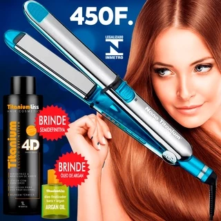 Prancha Chapinha Super Nano Titanium 465 F + Brinde Definitiva