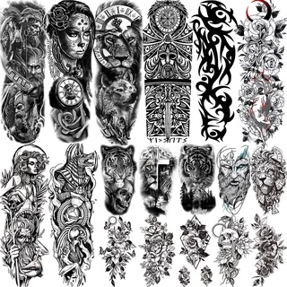 Tatuagem Temporária De Braço Inteiro/Macho E Fêmea Não Dividida/Adesivo Realista